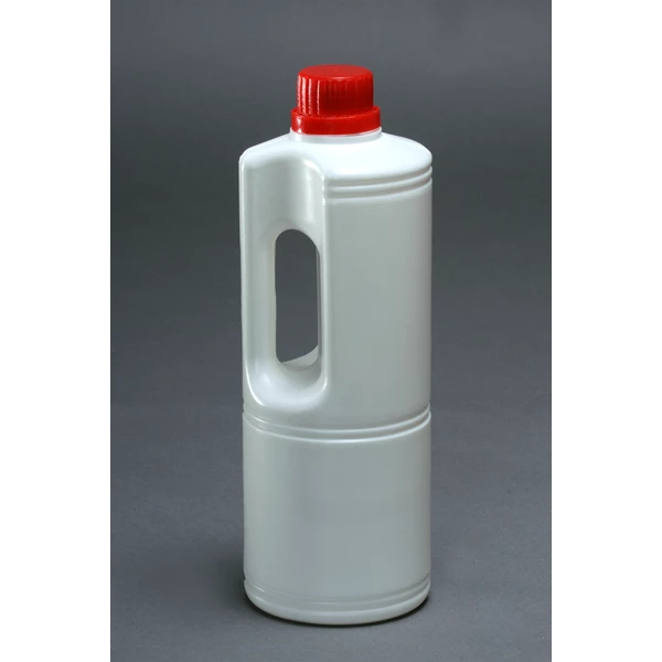 Jerigen Plastik Long 1 Liter Warna Putih Susu Termasuk Tutup Luar dan Dalam (Plug)