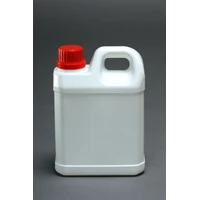 1 liter plastic jerry can includes outer and inner lid (plug) milky white color