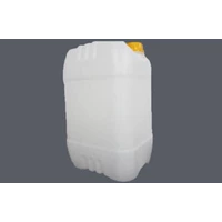Jerigen Plastik Natural 20 Liter Termasuk Tutup Luar dan Dalam (Plug) Warna Tutup Kuning